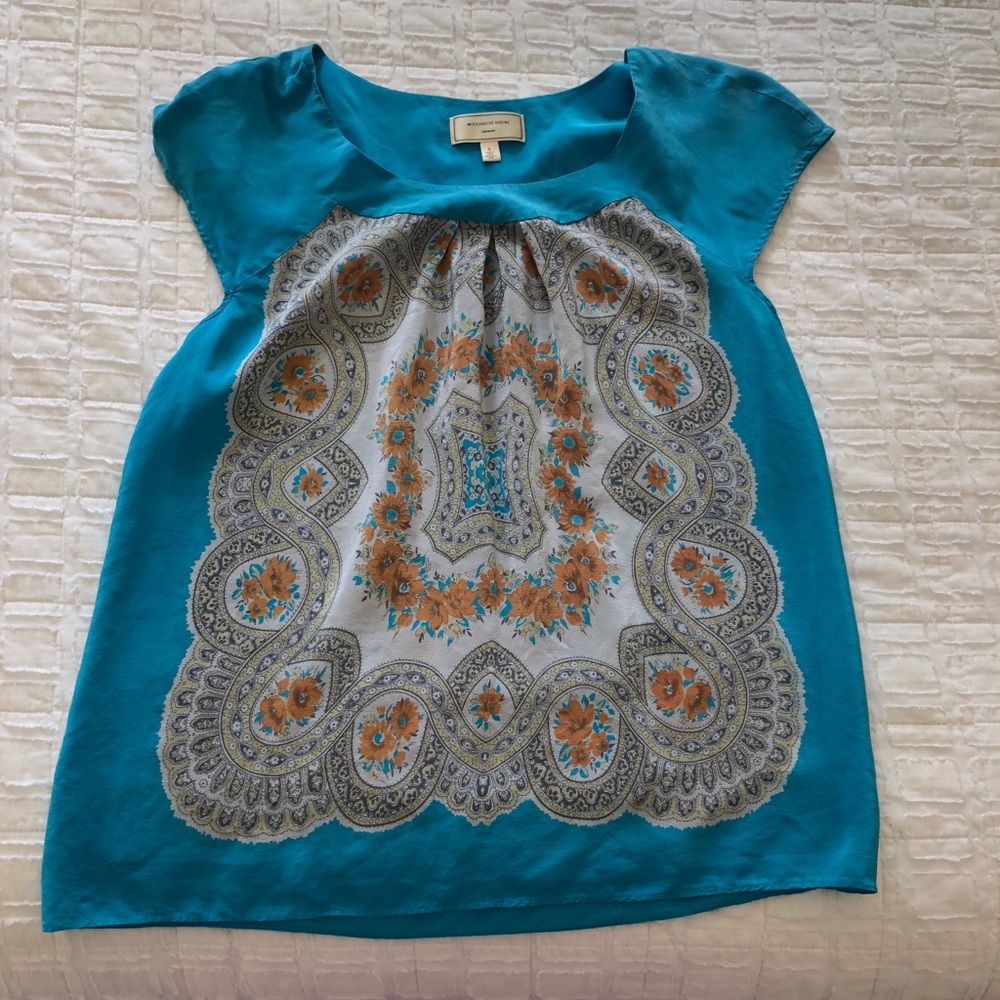 Moulinette Soeurs silk Shirt Anthropologie